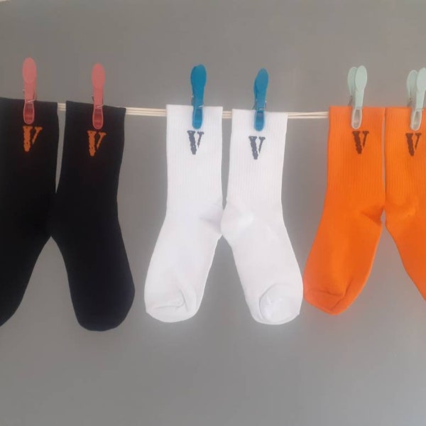 VLONE Socks / Hip hop / Designer / Cotton / skateboard