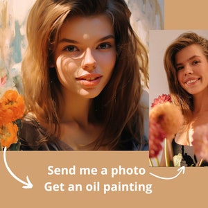 Сustom oil painting portrait from photo, custom illustration, personalized photo, photo illustration, personalized portrait, gift idea image 4
