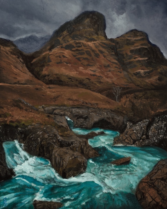 Peinture à l’huile: Au bord de la rivière Coe
