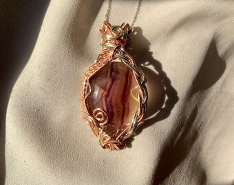 蛍石ペンダント ワイヤーラップ - Etsy 日本