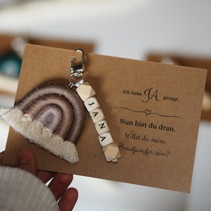 Regenbogen Anhänger | Brautjungfer Geschenk | Brautjungfer fragen | karte Trauzeugin Geschenk | Trauzeugin fragen | Hochzeit