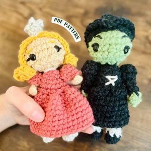 2-in-1 Wicked Crochet Pattern / Glinda Crochet Pattern / Elphaba Crochet Pattern / Glinda and Elphaba Dolls / Wizard of Oz Crochet Pattern
