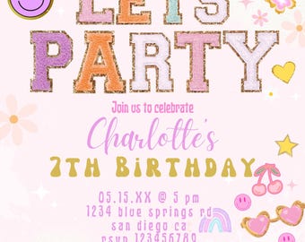 Let's Party Birthday Digital Invite