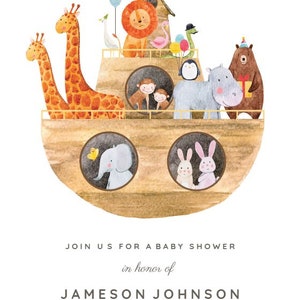 Two by Two Noah’s Ark Baby Shower Invite