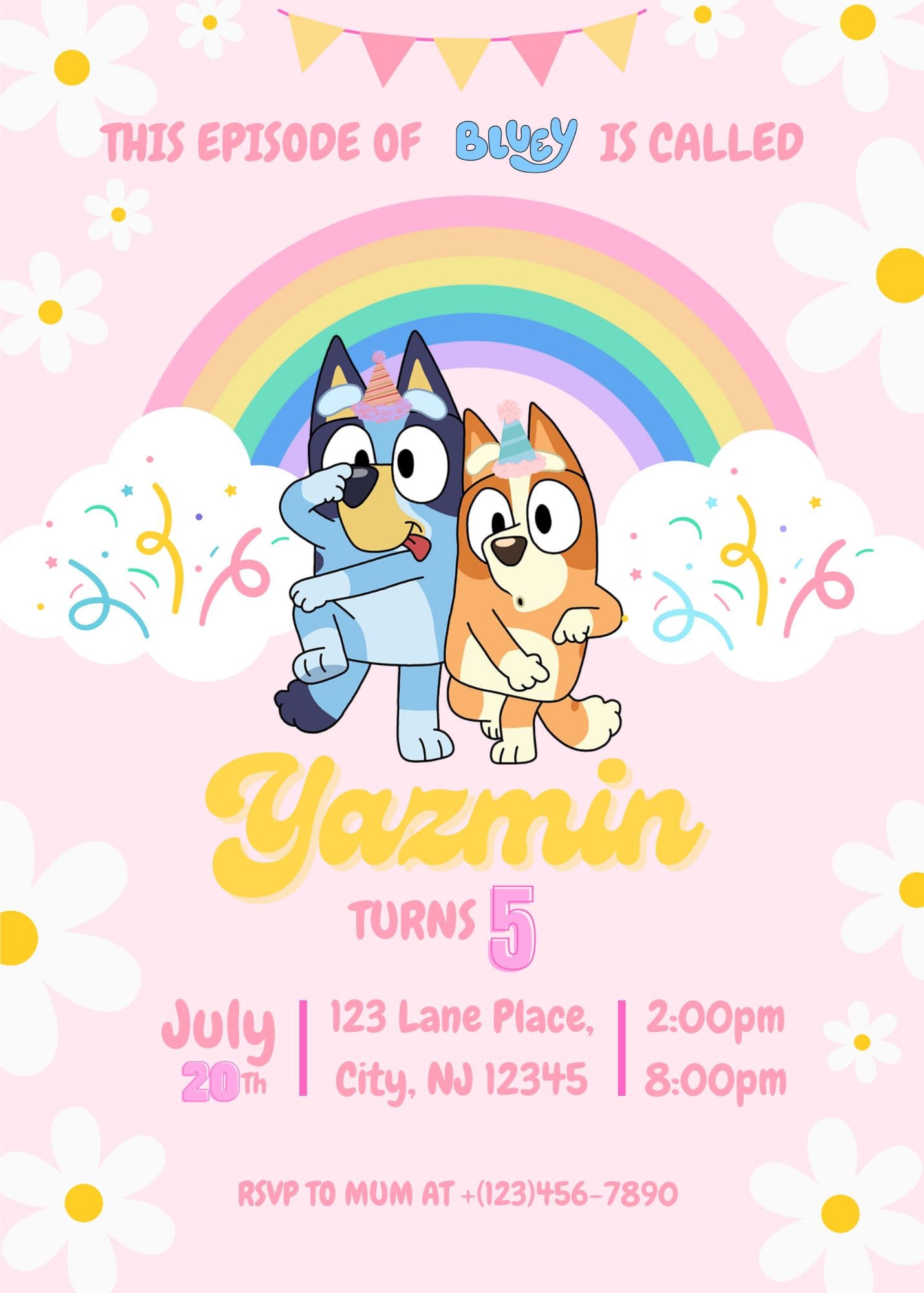Bluey Invite for Boy or Girl
