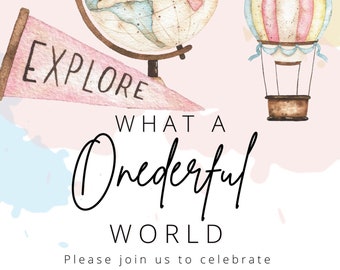 Explore what a Onederful World Birthday Invite!