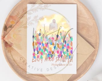 Every Knee shall bow- Easter/Jesus Digital Sticker