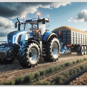 Mousepad "Agriculture" - arable farming - 24 x 19 cm - farmer - farmer - tractor