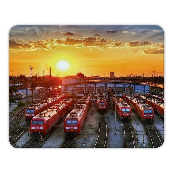 Mousepad "Bahn" - 24x19cm - Eisenbahn - Zug - Lokomotive