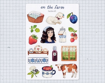 Sticker Sheet - On the farm