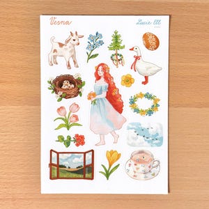 Sticker Bogen - Vesna | Slawischer Frühling Bullet Journal & Planer Decor