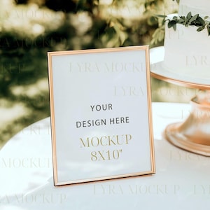 8x10 Hochzeitstorte Schild Mockup, Party Mockup, PSD Rahmen Schild Mockup, Hochzeitsdessert Schild Mockup, 8x10 Kuchenmenü Mockup PSD