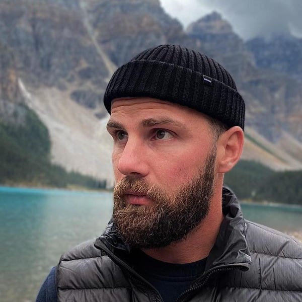 Black Fisherman Beanie. Merino Wool Fisherman Beanie. Short Beanie. Skull Cap. Watch Cap