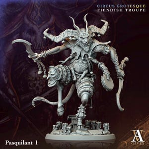 Pasquilant | Circus Grotesque | Fiendish Troupe | Archvillain Games 3d Printed Miniature