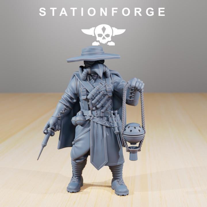 GrimGuard Plague Doctor | Station Forge 3d Printed Miniature