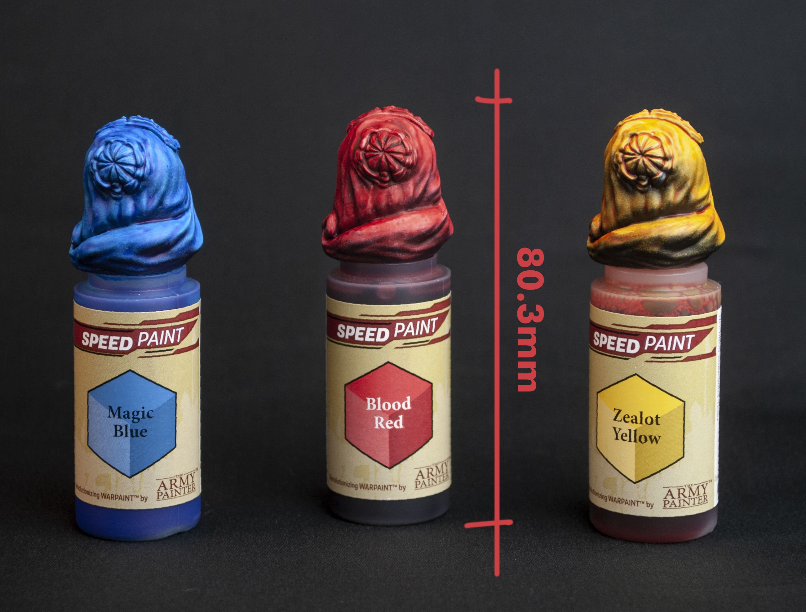 3D STL File Army Painter 1.0 & 2.0 Speed Paint Speedpaint Colour Swatch Cap  17ML and 18ML Crystal Design 