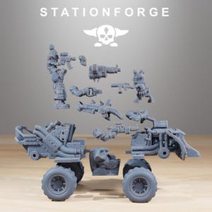 Speedsters Orkaz - 3 Véhicules StationForge 28mm Pour Tabletop WH40k - Neufs