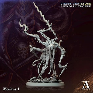 Moritus | Circus Grotesque | Fiendish Troupe | Archvillain Games 3d Printed Miniature