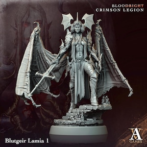 Blutgeir Lamia |  Bloodright | Crimson Legion | Archvillain Games 3d Printed Miniature