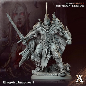 Blutgeir Harrowers |  Bloodright | Crimson Legion | Archvillain Games 3d Printed Miniature