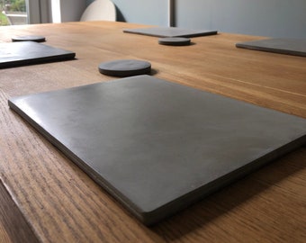 Polished concrete placemats