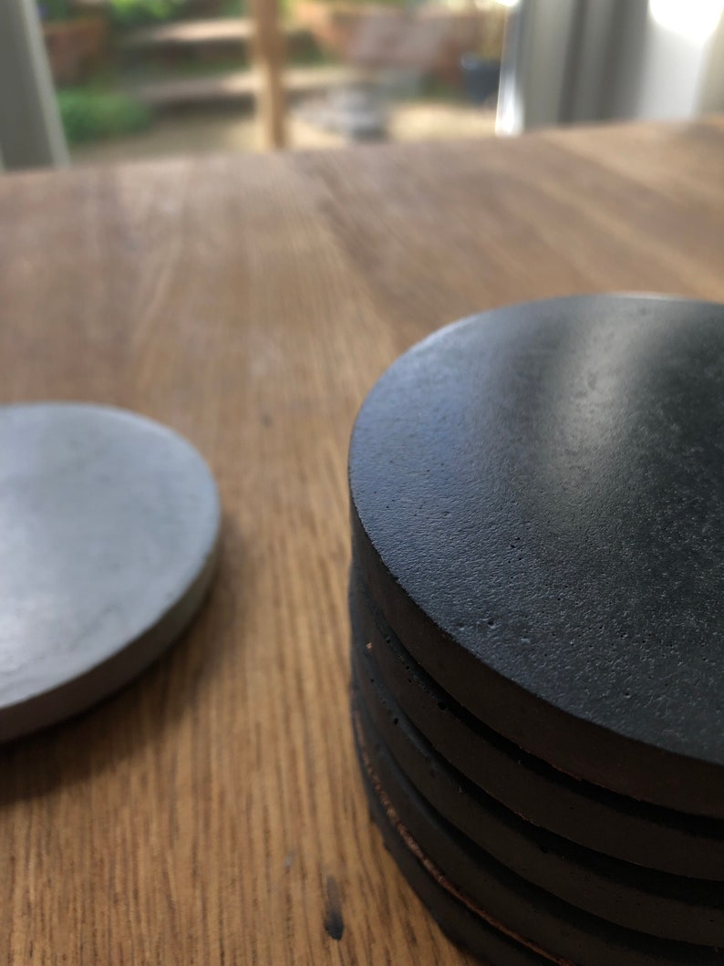 Set of polished concrete coasters image 4