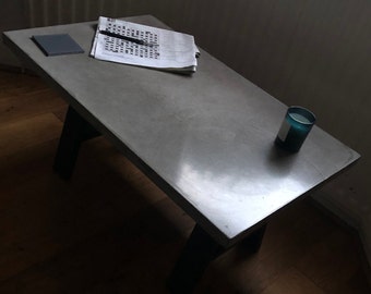 Minimalist smooth concrete coffee table/ modern concrete coffee table/ concrete coffee table