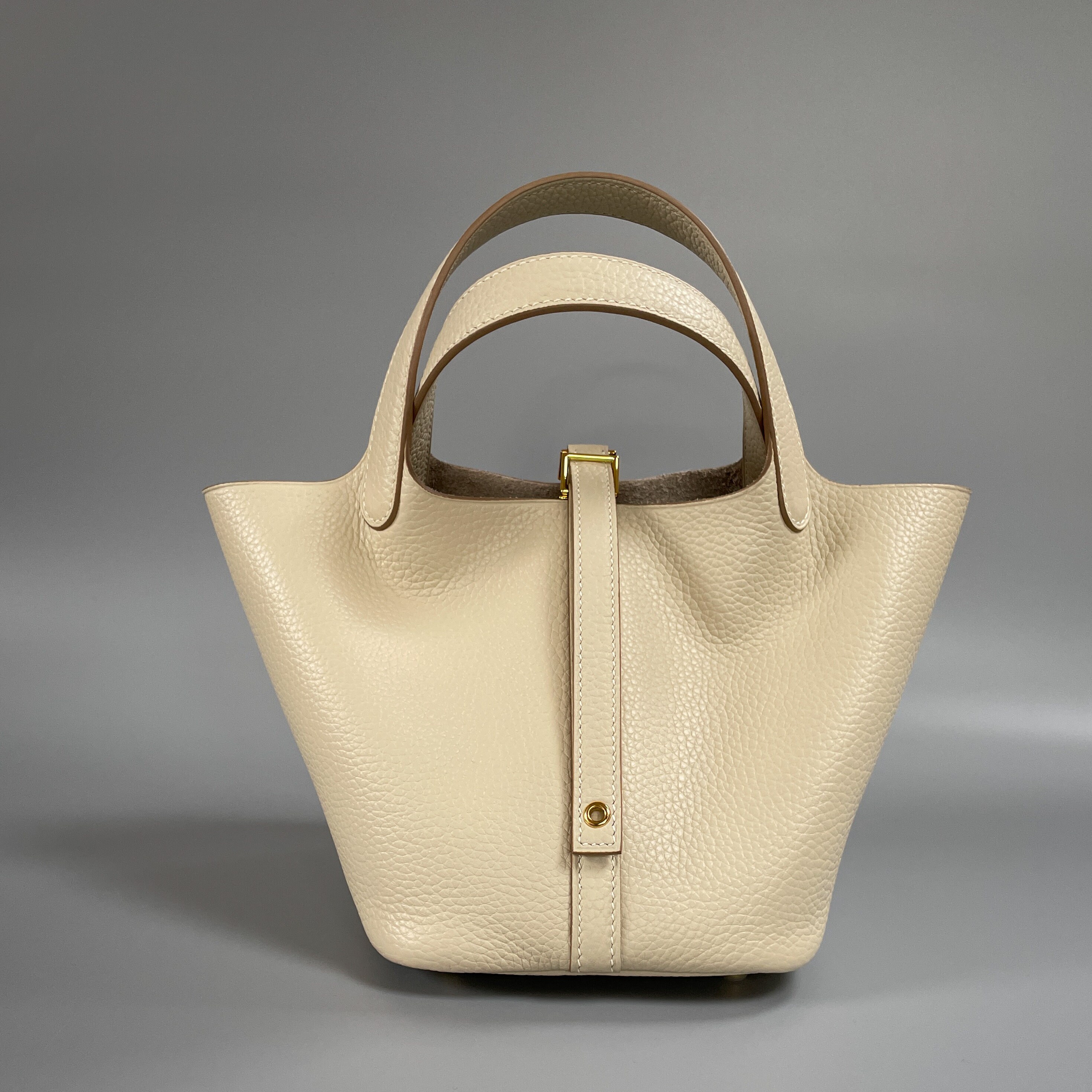 Mini Bucket Bag Car Keychain Leather Handbag Pendant Airpods Case Mini  Picotin