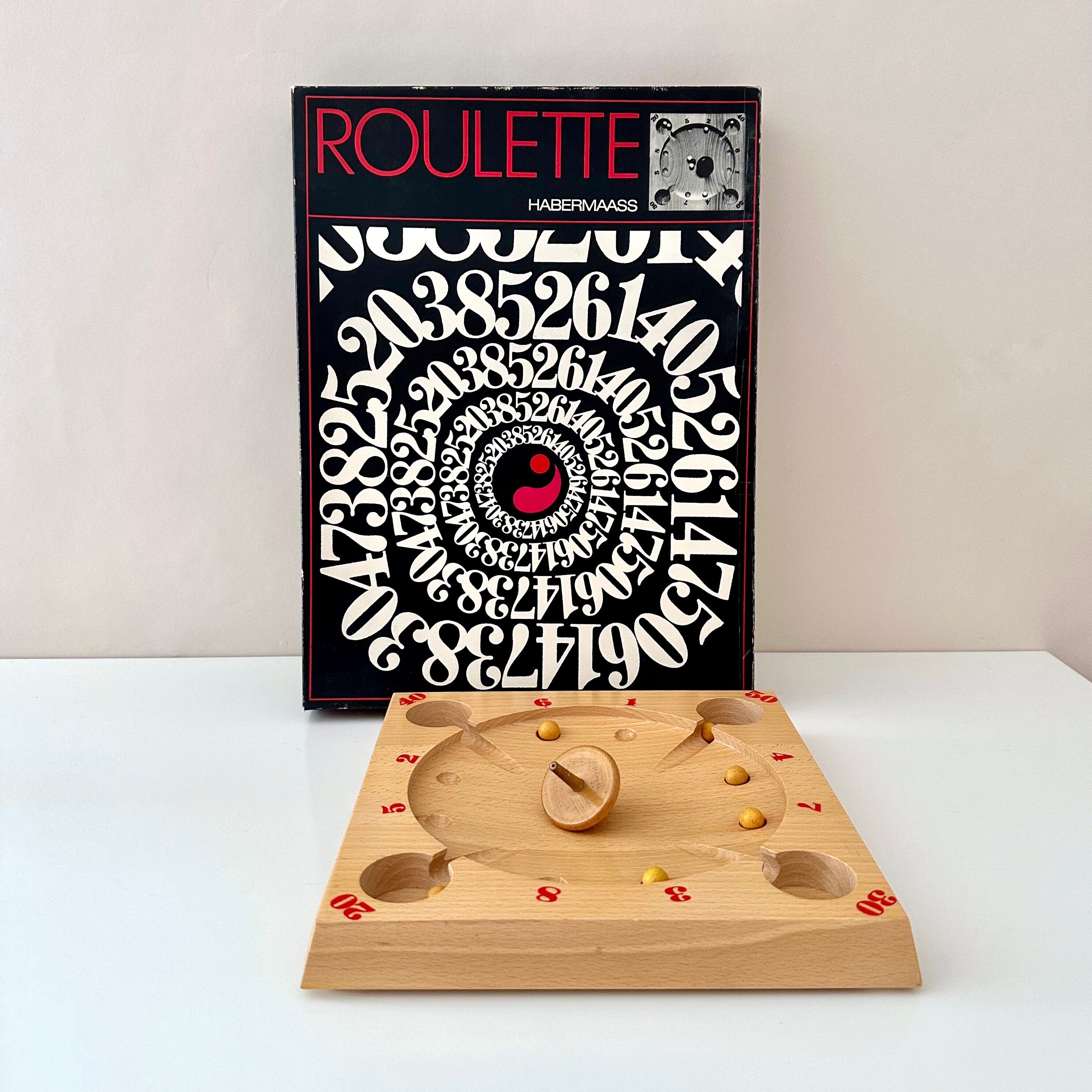 Gioco vintage roulette tirolese in legno, Habermaas Germania