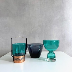 Selection of Mid Century bar accessories, ice cube containers, ice buckets, glass coolers petrol, vintage bar, gift