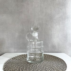 Vintage glass carafe, decanter, liqueur bottle, whiskey bareware, carafe, liquor decanter