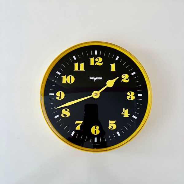 Yellow Wall Clock Etsy