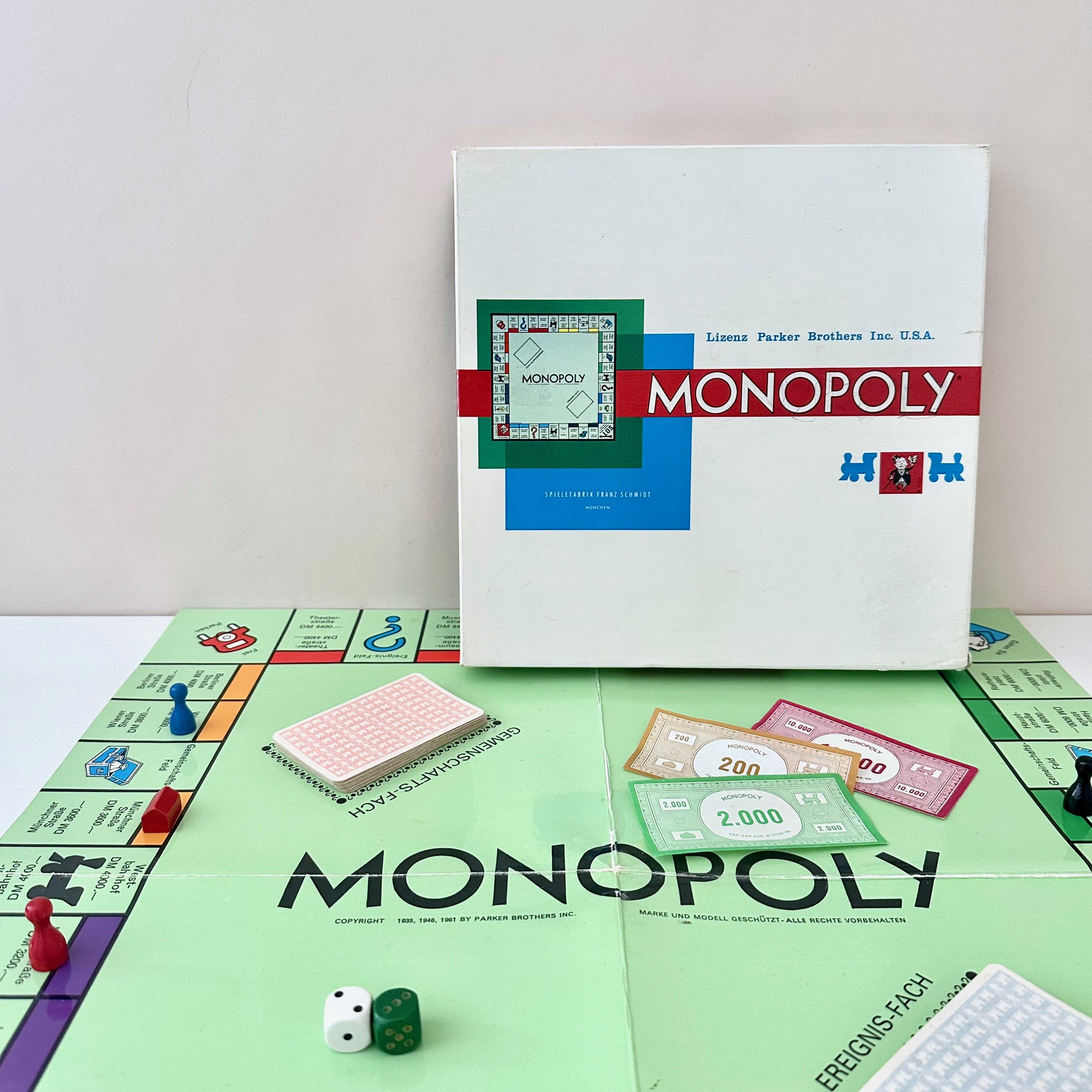 Vintage game "Monopoly" DM version, Schmidt Spiele