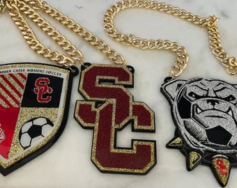 Custom Soccer Sports Team Turnover Chain | Soccer Chain | Custom Big Pendant Sports Chain | Swag Chain