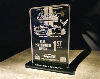 Modern Display Trophy | Custom Acrylic Standing Trophy