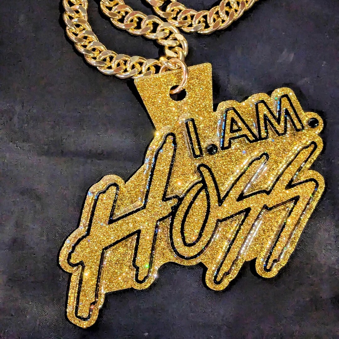 Customizable Gold Bling Turnover Chain | Custom Big Pendant Sports ...