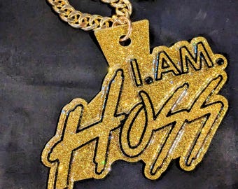 Customizable Gold Bling Turnover Chain | Custom Big Pendant Sports Chain