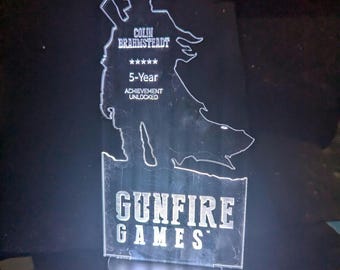 Custom LED Acrylic Trophy | Unique Corporate Award | LED Custom Trophy | 6"x5" LED Plaque