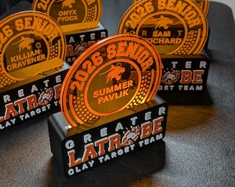 Unique LED Plaque on Custom Base | Customized Engraved Acrylic Panel and Base