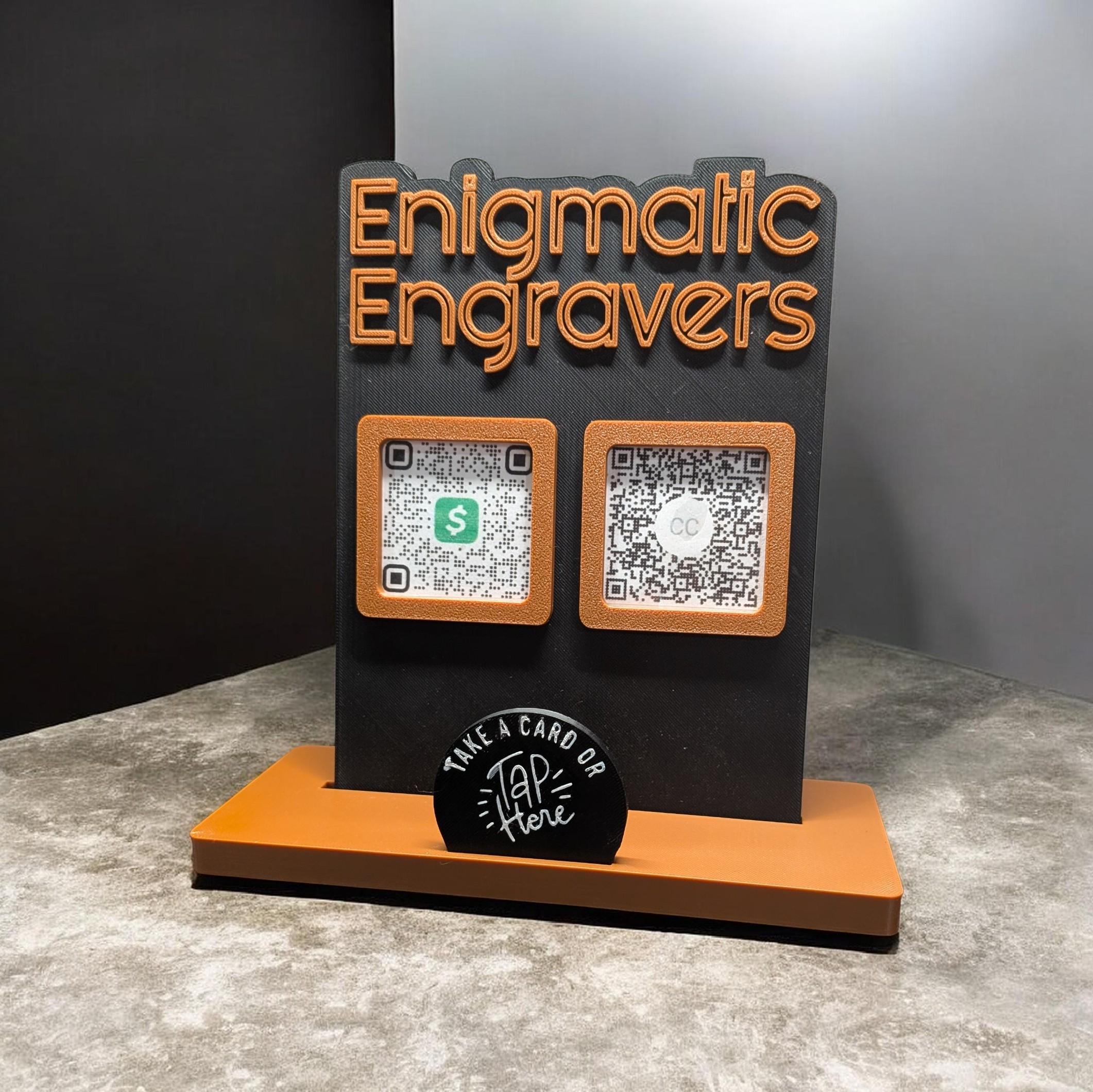 Custom Magnetic QR Code Display Stand | Vendor Booth Sign | Payment ...