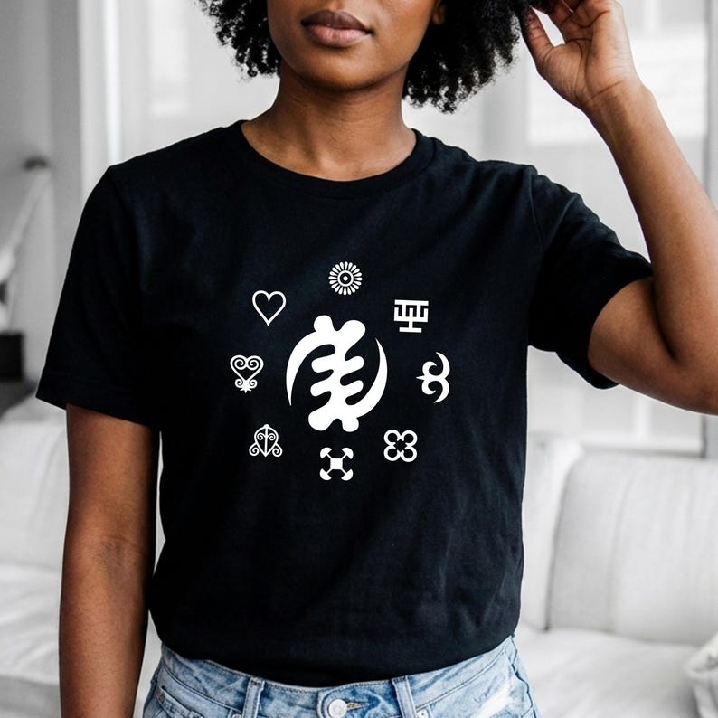 Camiseta Adinkra Circle, camiseta africana, camiseta de Ghana (Unisex) imagen 6