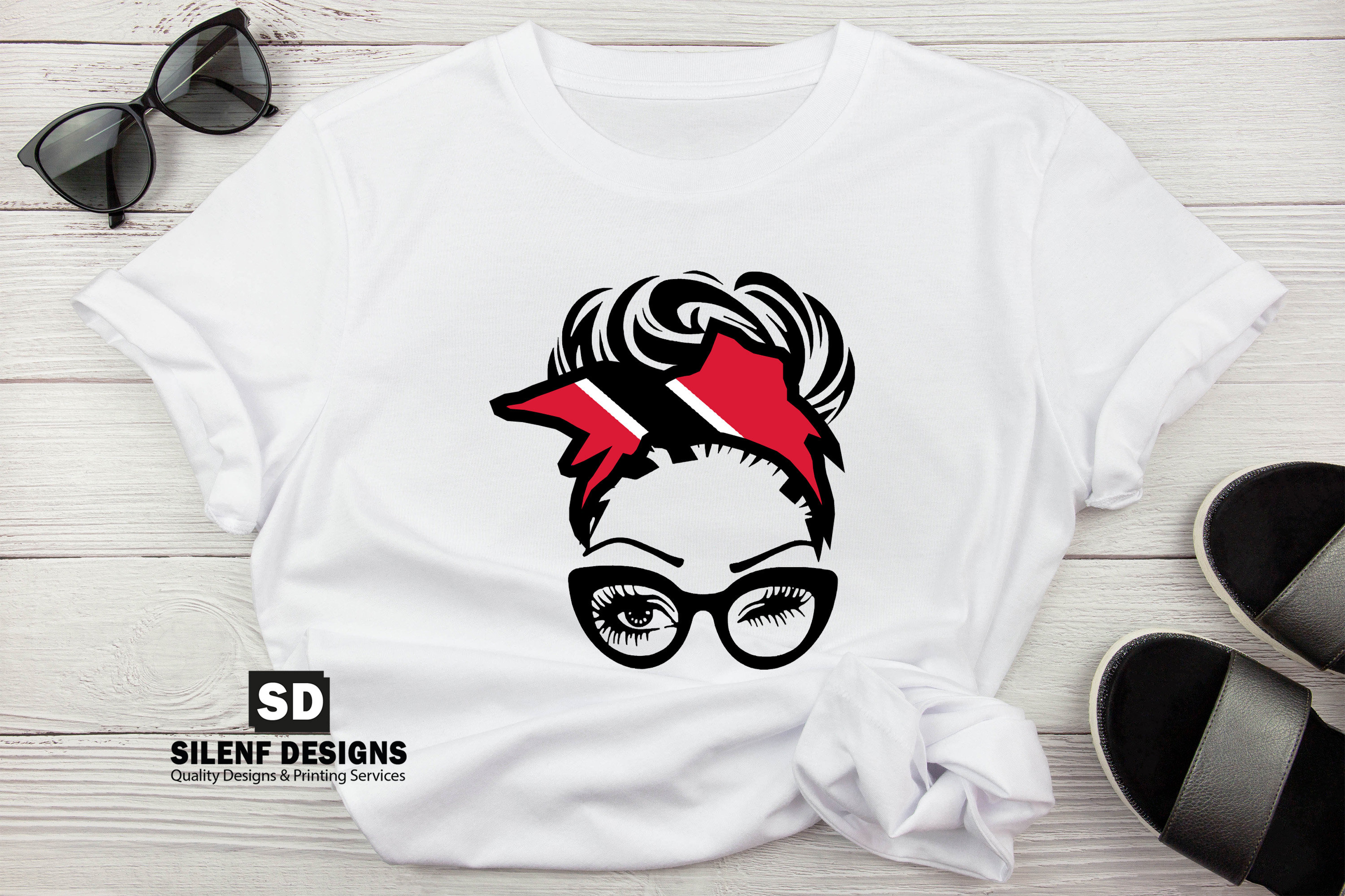 Flag Head Scarf Tshirt, Head Wrap Tshirt, Head Band Tshirt