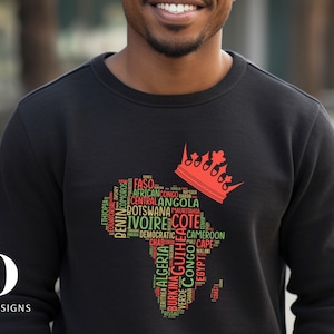Karte von Afrika T-Shirt, Karte von Afrika Sweatshirt
