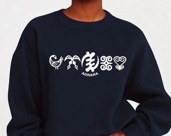 Sudadera Adinkra con símbolos africanos (UNISEX)