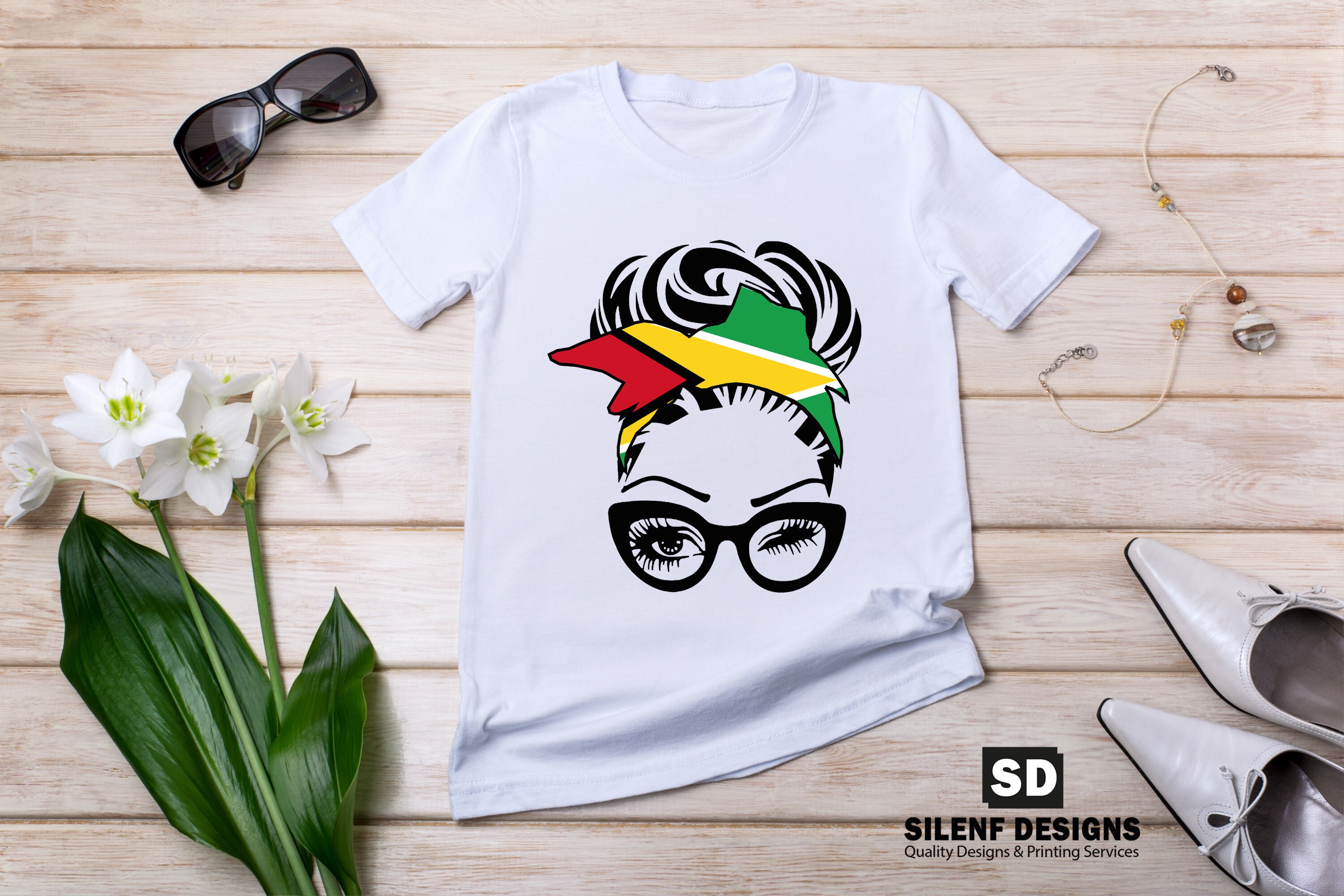 Flag Head Scarf Tshirt, Head Wrap Tshirt, Head Band Tshirt