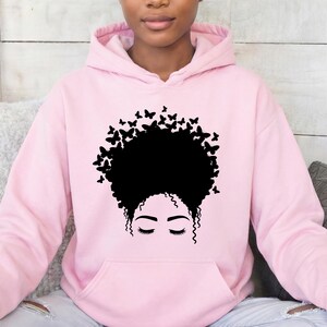 Schmetterling Afro Hoodie, Melanin Hoodie