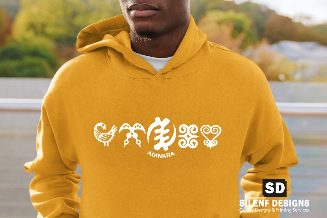 Adinkra Hoodie Black History Month Hoodie Ghanaian Adinkra Etsy