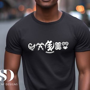 Adinkra T-shirts, African Symbols T-shirt, African History T-shirt, Ghanaian Adinkra T-Shirt (UNISEX T-SHIRT)