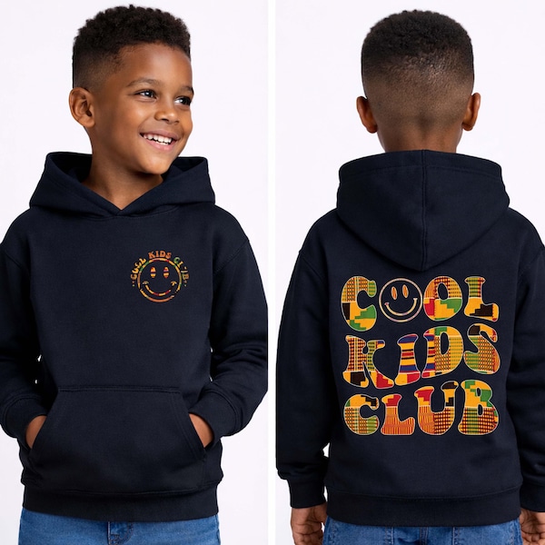Kente Pattern Kids Club Hoodie, T-Shirt, Sweatshirt, Kids Apparel