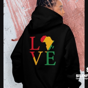 Afrika Liebe Hoodie, Liebe Afrika Hoodie (UNISEX)
